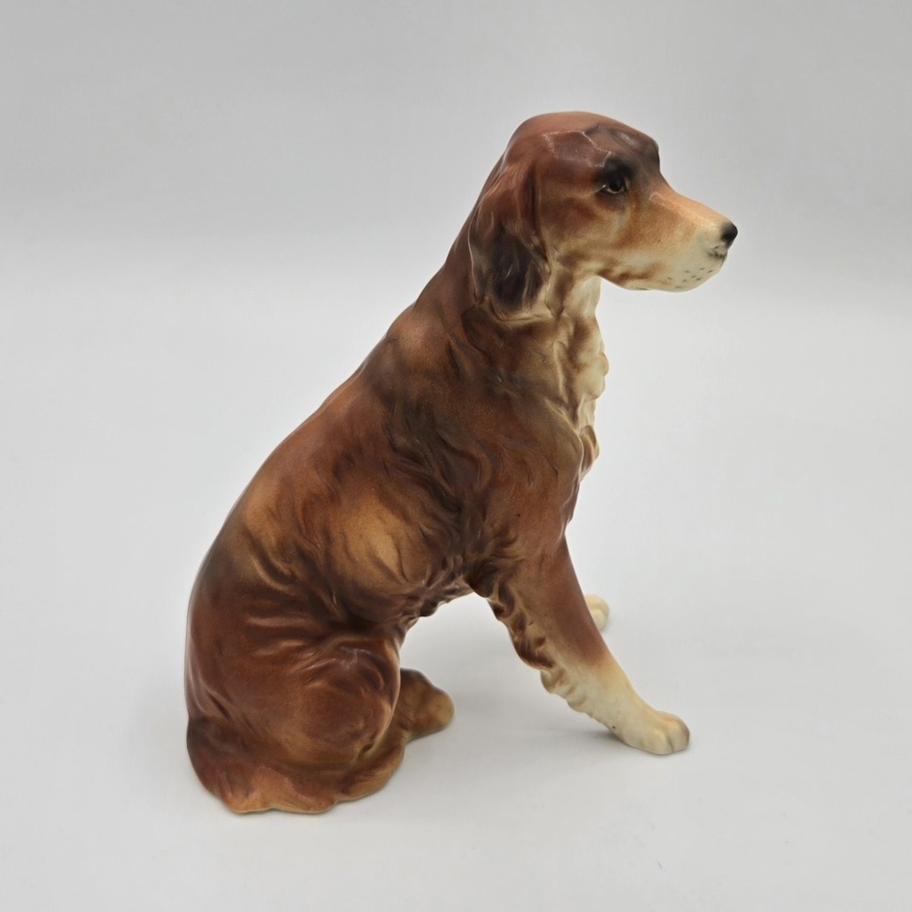 Vintage Arnart Japan Champion Irish Setter Dog‎ S837C Ceramic Figurine NO Collar